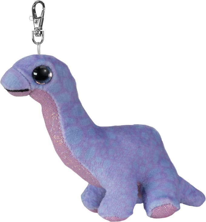 Lumo Stars Sleutelhanger Dino Brontosaurus 8,5cm pluche knuffel.