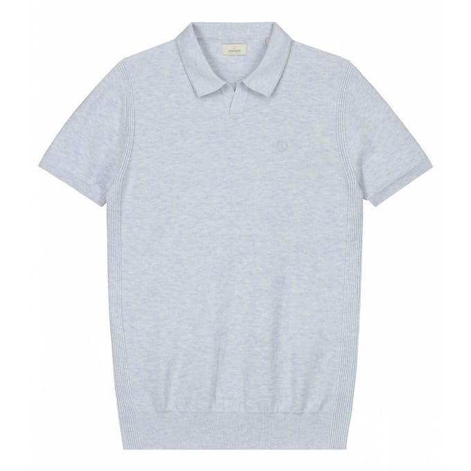 Dstrezzed Polo Melange Slub Lichtblauw - Maat M - Heren
