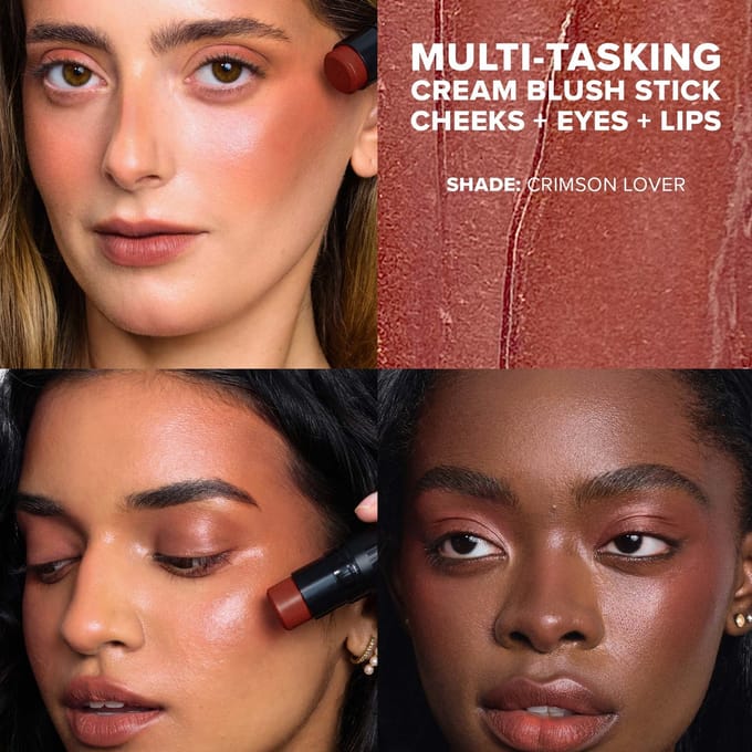 NUDESTIX Nudies Bloom All Over Face Dewy Blush Colour 7g (Various Shades) - Crimson Lover