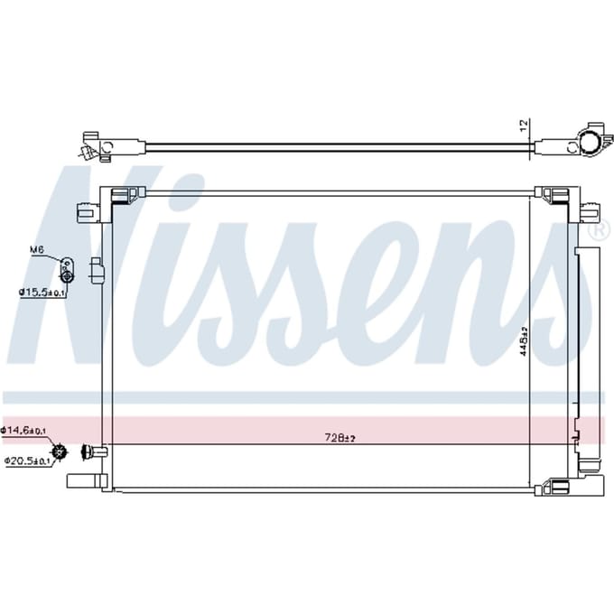 Condensator, airconditioning NISSENS 941225