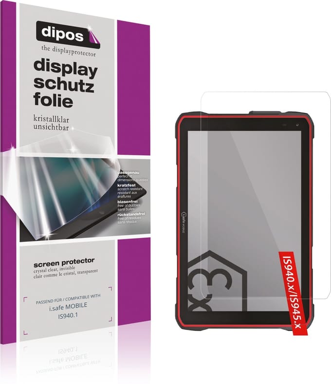 dipos – 2x Beschermfolie geschikt voor i.safe MOBILE IS940.1 | Krasbestendige & heldere Screenprotector Ultra-Thin