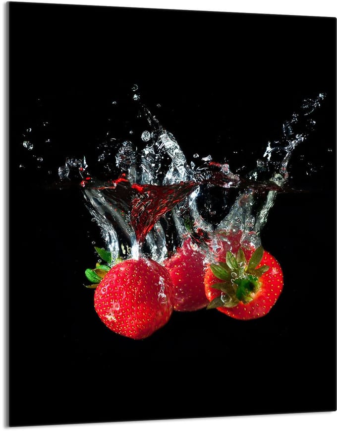 TMK ArtDeko - Snijplank - Glas - 40x52 cm - Truskawki