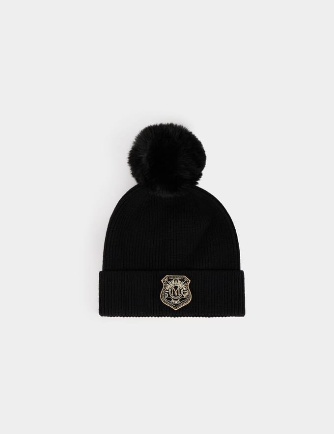 Morgan - Beanie with pom 252-5Bom black - Maat : 1
