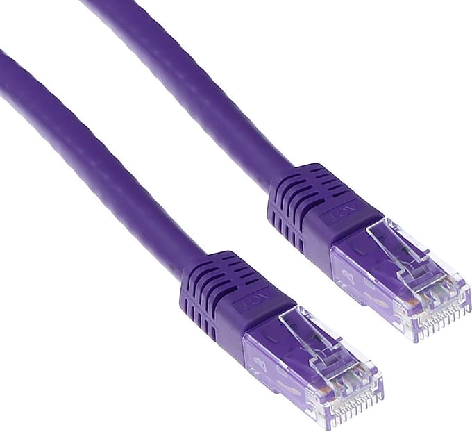ACT Paarse 20 meter U/UTP CAT6 patchkabel met RJ45 connectoren IB1720
