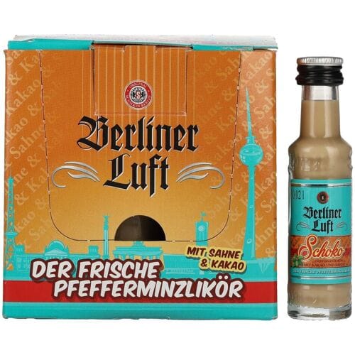 Berliner Luft SCHOKO Der Frische Pfefferminzlikör 15% Vol. 24x0,02l