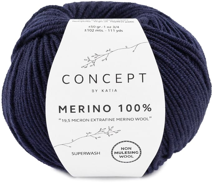 Katia Concept Merino 100% - 05 marineblauw - Wol Garen