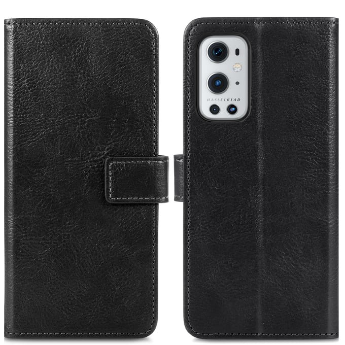 imoshion Hoesje - Geschikt voor OnePlus 9 Pro - Luxe Bookcase - Zwart