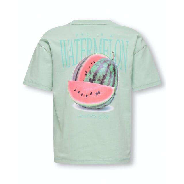 Only t-shirt meisjes - groen - KOGhelen - maat 122/128