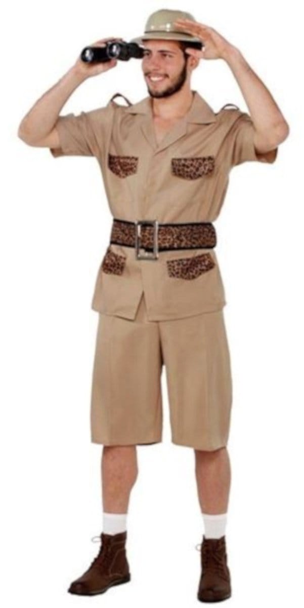 Witbaard Verkleedpak Safari Heren Polyester Beige Maat M/l