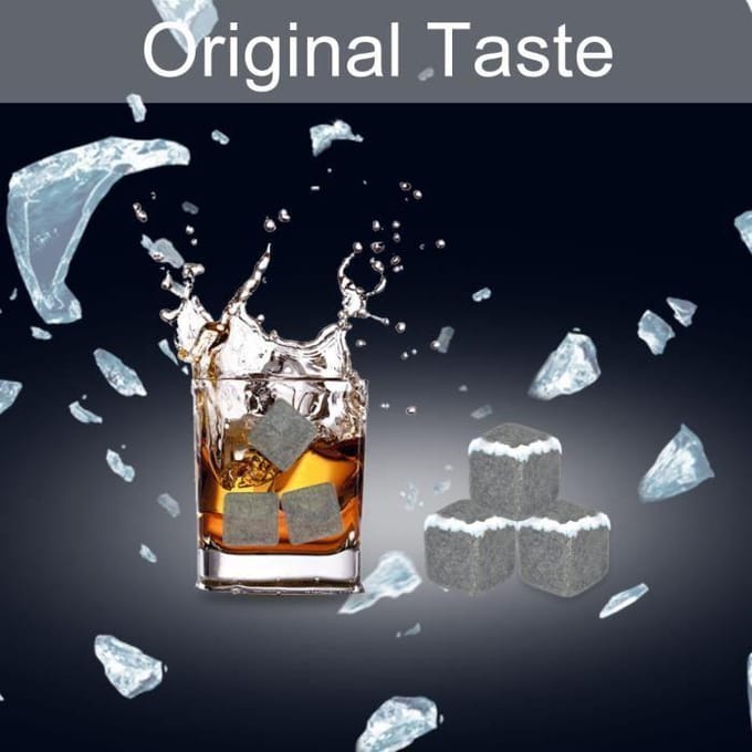 Glace En Pierre Glaçons Pierres Whisky Pack De 9Pcs Whisky Chilling Stone Glaçons Boissons Vin Bière Cooler Barware