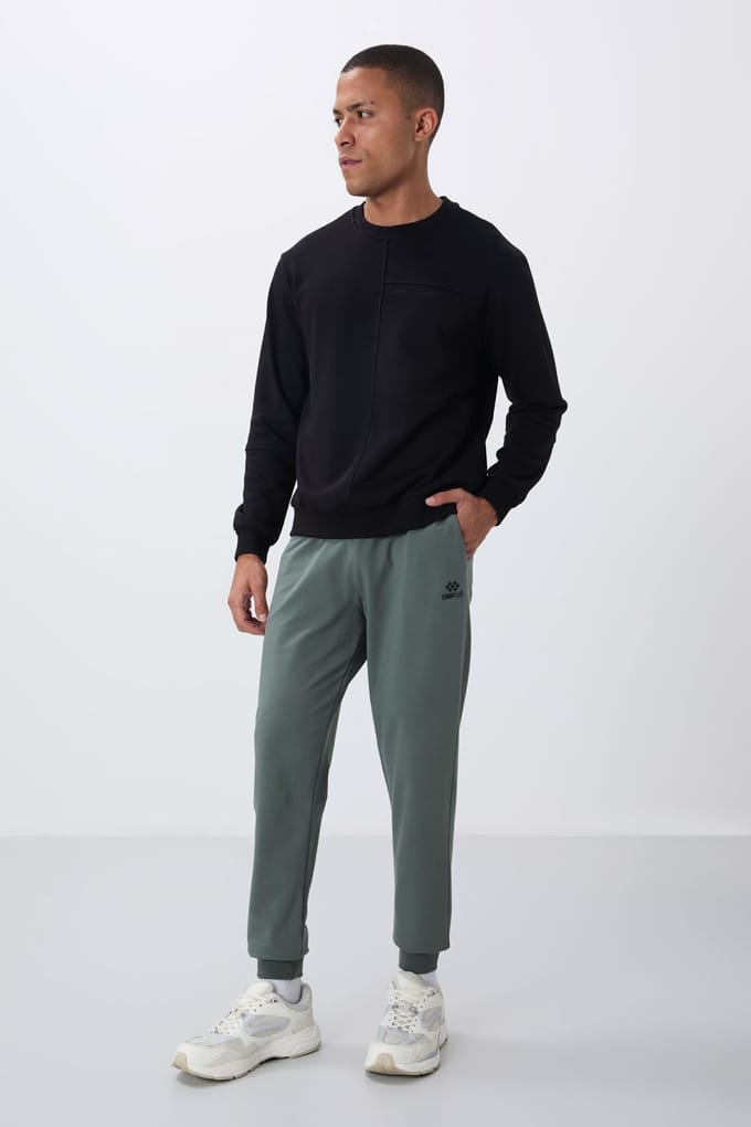 Heren Effen Fleece Joggingbroek
