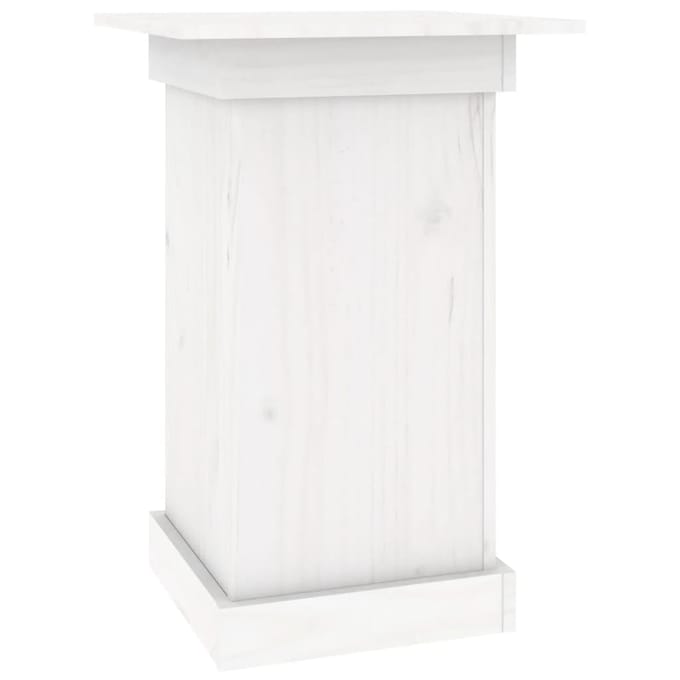 vidaXL - Bloemenstandaard - 40x40x60 - cm - massief - grenenhout - wit