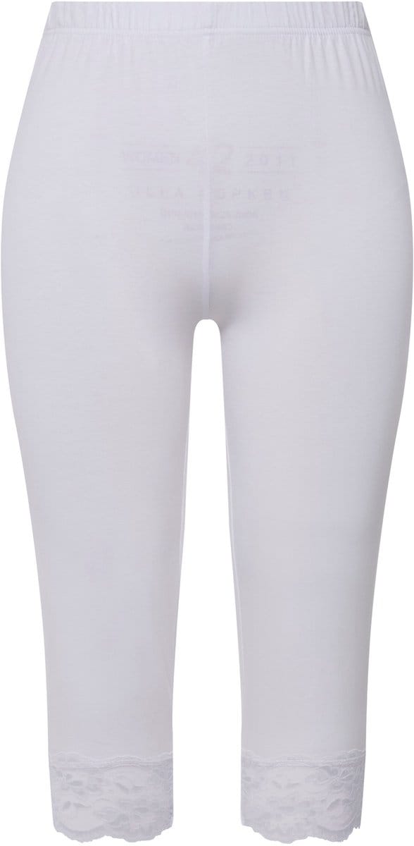 Ulla Popken - Dames - Capri elastische kanten zoom - Sneeuwwit - Maat 42+