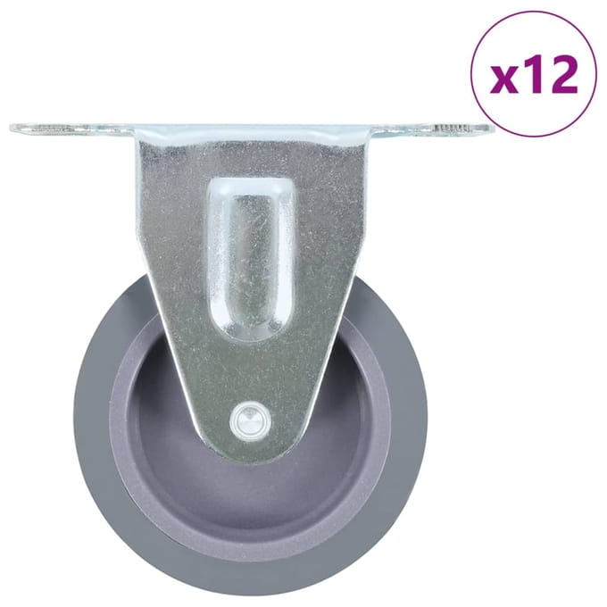 vidaXL 12 st Wielen vast 75 mm