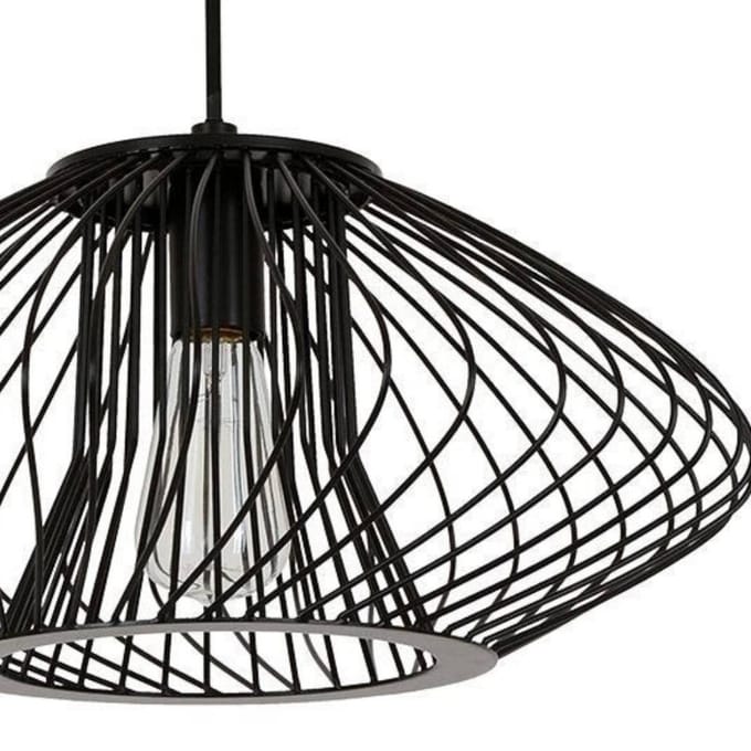 Beacon Lighting Hanglamp Pheonix Squat, zwart, metaal, Ø 45 cm