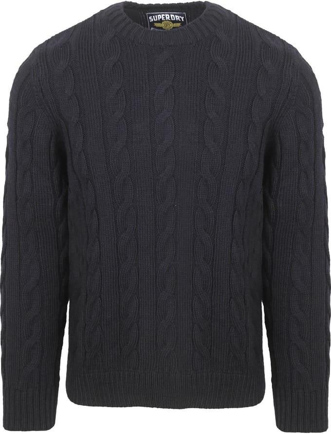 Superdry Pullover Jacob Cable Navy - Maat XL - Heren - Pullovers