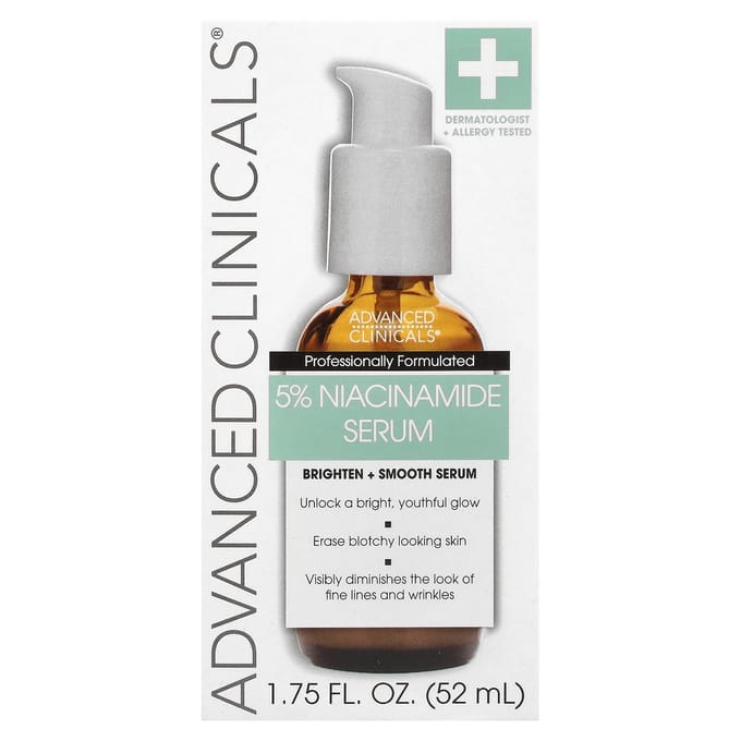 Advanced Clinicals, 5% Niacinamide-serum, professionele sterkte, (52 ml)