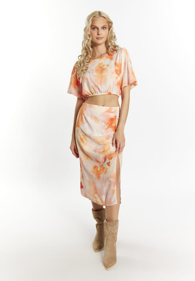 IZIA Rock Dames Oranje Veelkleurig