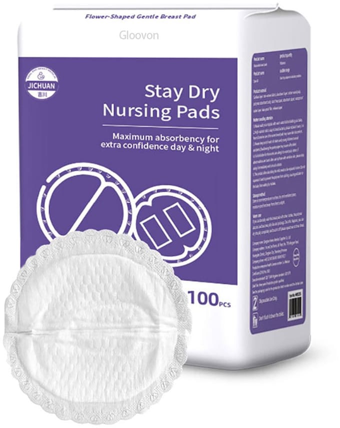 Gloovon® - Wegwerp Zoogcompressen - 3D Pasvorm - Ademend en Absorberend - 100 stuks