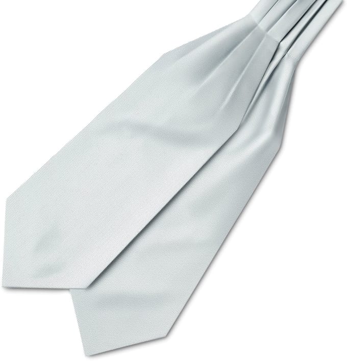 Zilverkleurige Grosgrain Stropdassjaal
