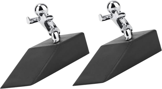 Deurstopper Set - Deurwig Decoratief - Deuren Open Houden - Kinderveilig Ontwerp - 20 x 14 cm - Zwart