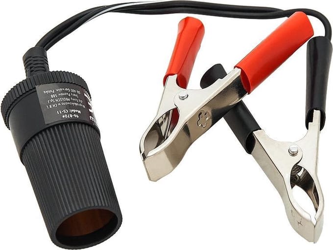 Accuklemmen met Sigaretten-aansteker Plug - 12 en 24 Volt