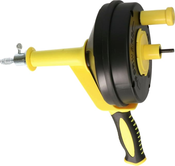 Hofftech Rioolveer - Boormachine Aangedreven - 7.6 Meter - Kurkentrekker Uiteinde - Sterk Pistool Handvat
