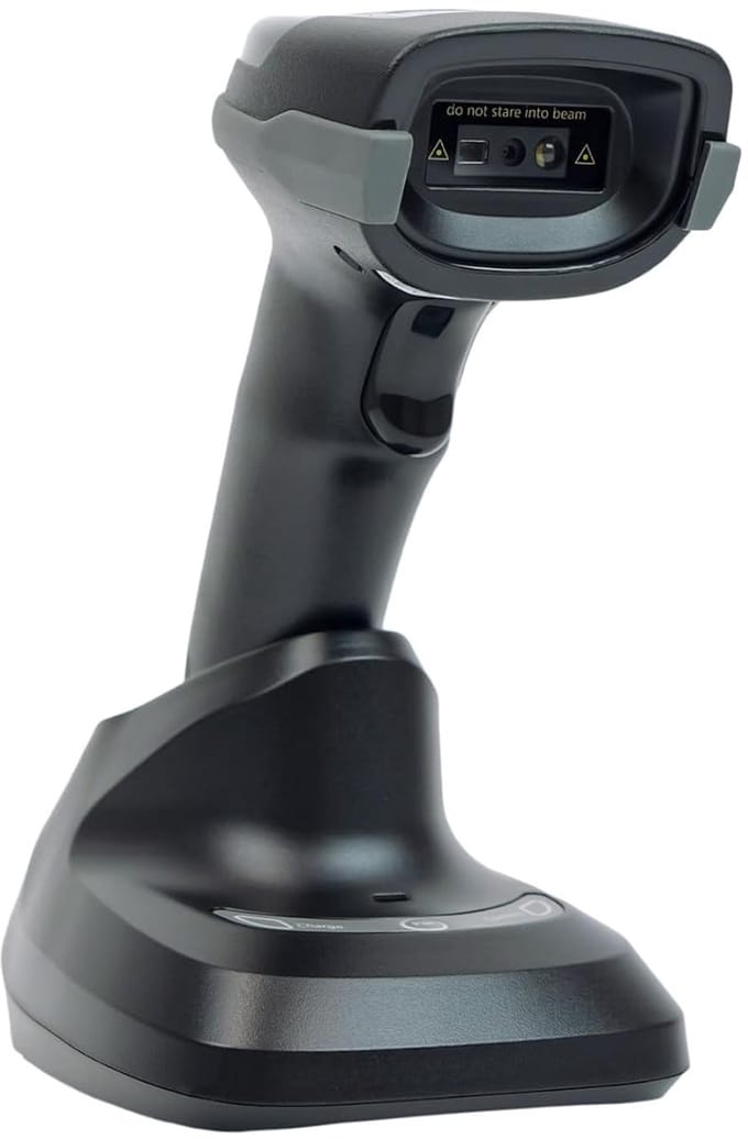 Draadloze Barcode Scanner - QR Code Lezer - Winkel Automatisering - Dubbele Verbinding - 17x8x7 cm - Zwart