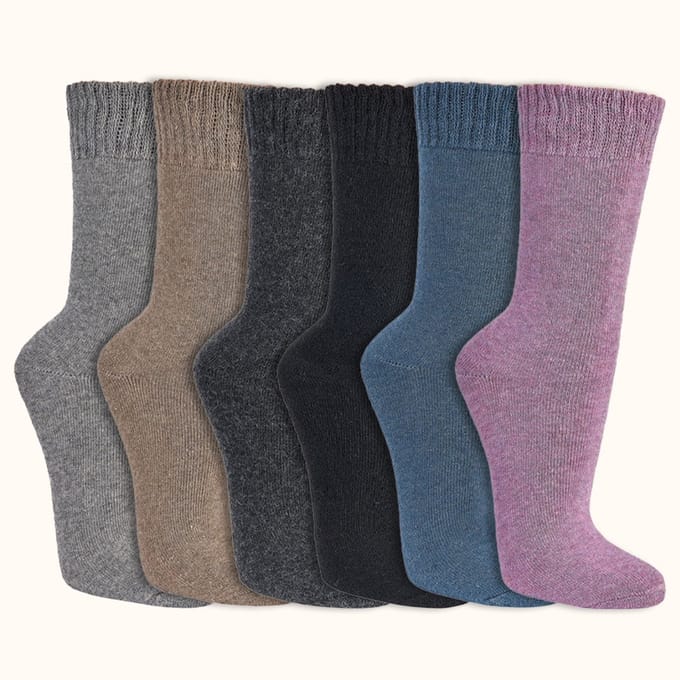 Wollen sokken | Alpacawol pluche | Dames & Heren | 6 paar