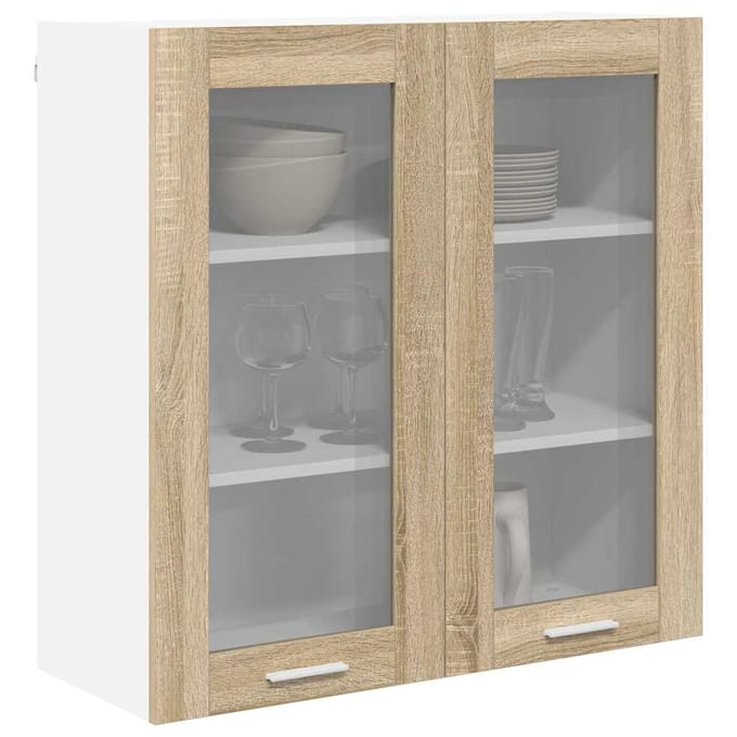 vidaXL - Hangkast - Sonoma - Eik - 80 - x - 31 - x - 80 - cm - Bewerkt - hout