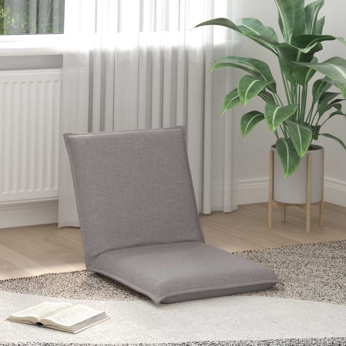 vidaXL - Verstelbare - vloostoel - Taupe - Stof