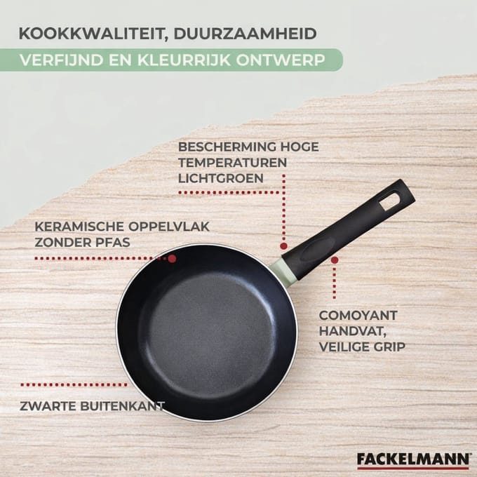 Set van 2 keramische antiaanbakpannen 20 en 28 cm Fackelmann Brandao