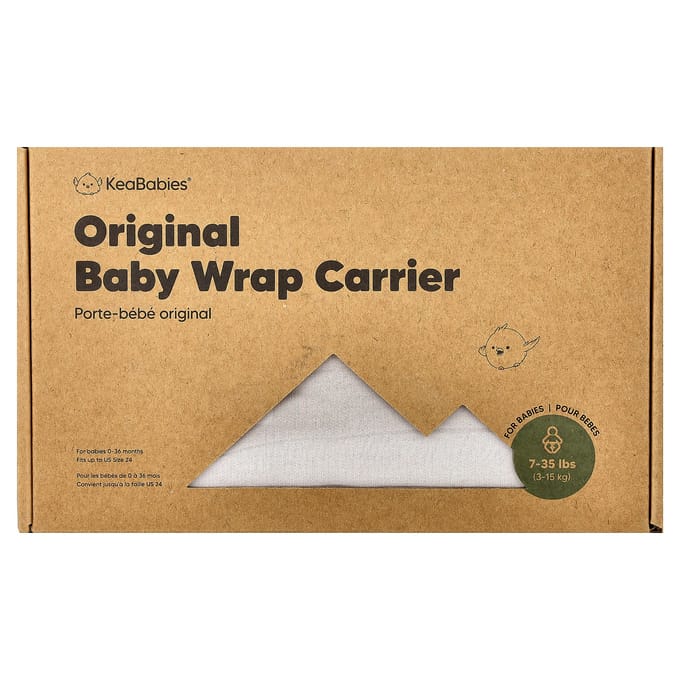 Écharpe de Portage Barrière Originale KeaBabies, 0-36 Mois, Gris Pierre, 1 Pièce beige