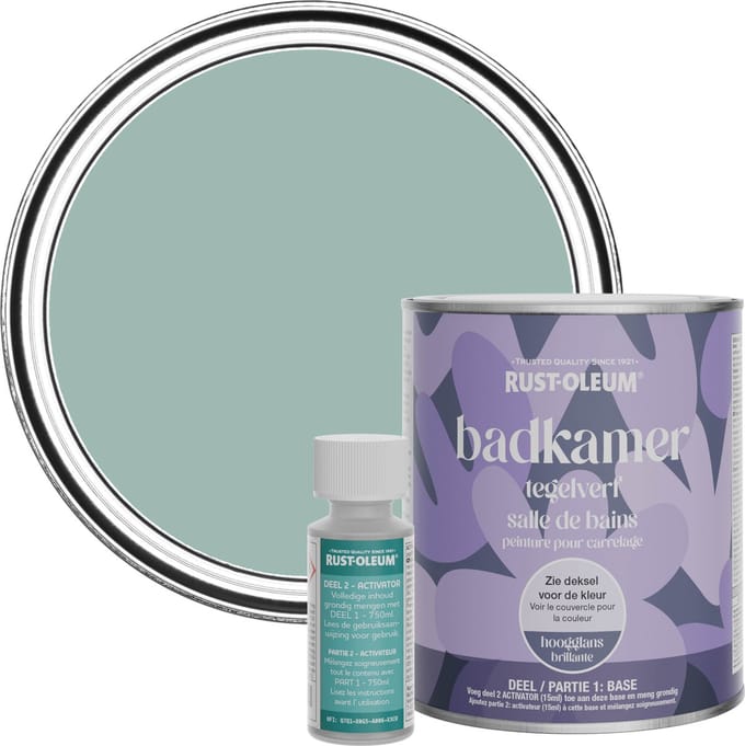 Rust-Oleum Blauw Badkamer Tegelverf Hoogglans - Kustblauw 750ml