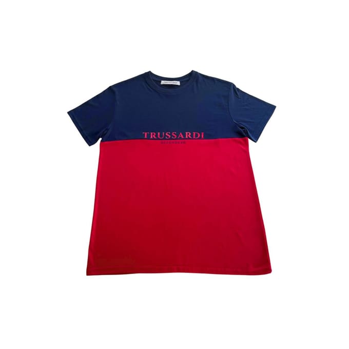 Trussardi Strandkleding Rode Katoenen Heren T-Shirt