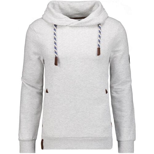 Ragman Trui Solid Color Maseltov Collar Sweat Grijs Melange / male