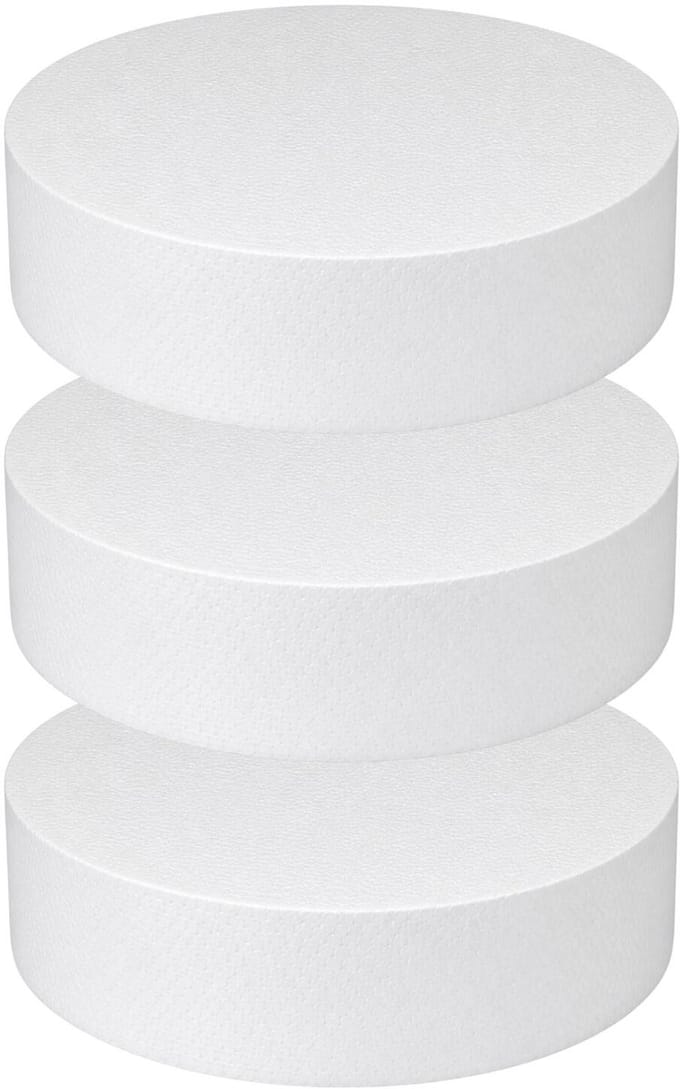 Piepschuim vormen - cirkel - 3x - D20 x 4 cm - styropor hobby / DIY vorm - basis knutselfiguren