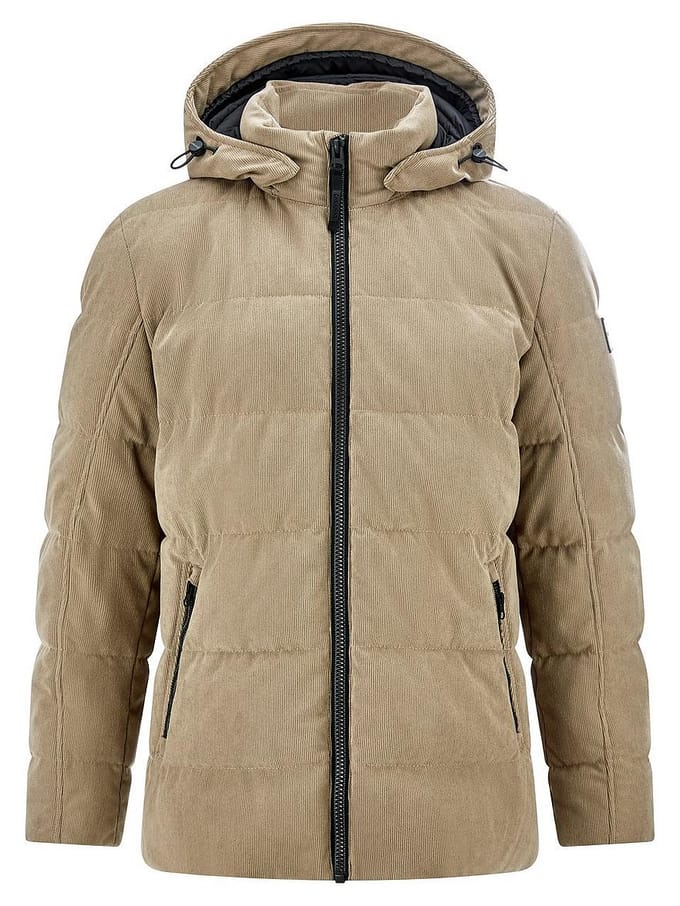 Doorgestikt cordjack Van CALAMAR beige
