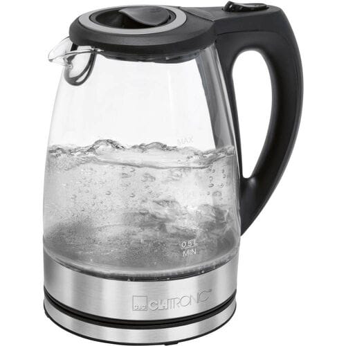 Clatronic WKS 3744 G Waterkoker Aantal/Volume: 1.7 l RVS, Glas