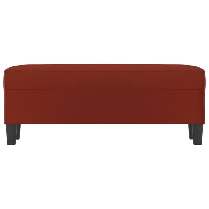 vidaXL - Bankje - 100x35x41 - cm - kunstleer - wijnrood
