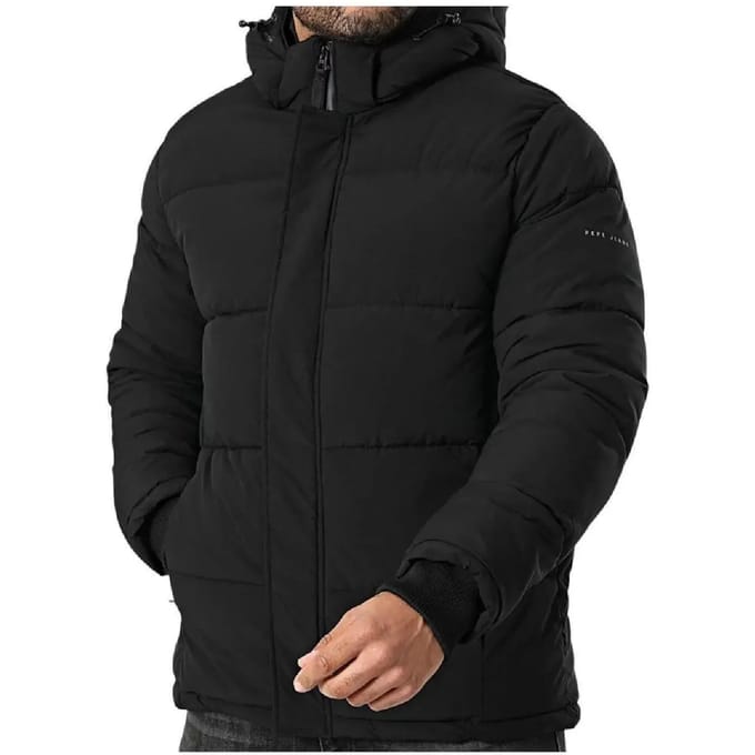 regular fit gewatteerd jack met afneembare capuchon model 'JOBIAS'