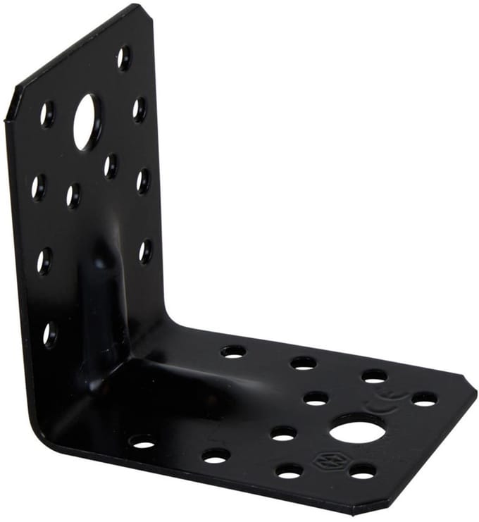 Hoekanker Ril - 70 x 70 x 55 x 2.5 mm - Zwart