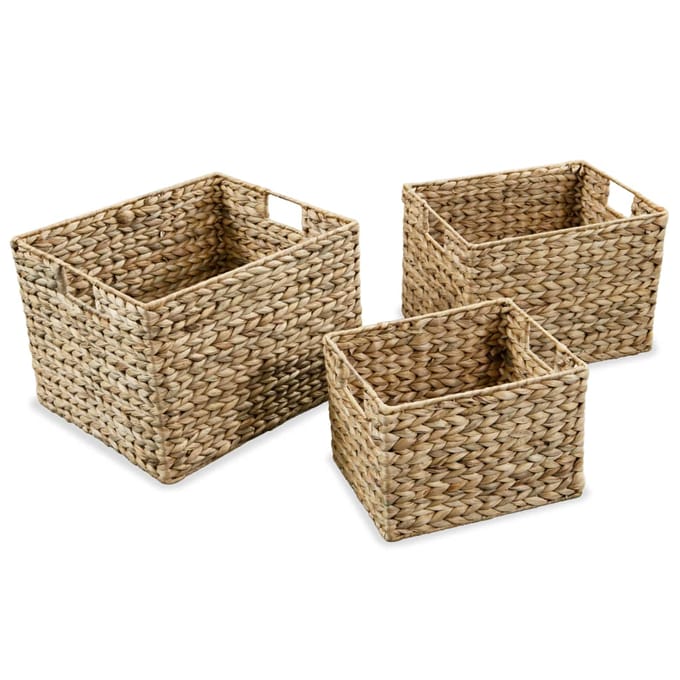 Vidaxl Ensemble de Paniers de Rangement, 3 Pièces, Jacinthe d'Eau