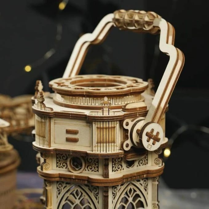 Robotime - Muziekdoos - DIY - 3D - Victorian Lantern - Houten Modelbouw