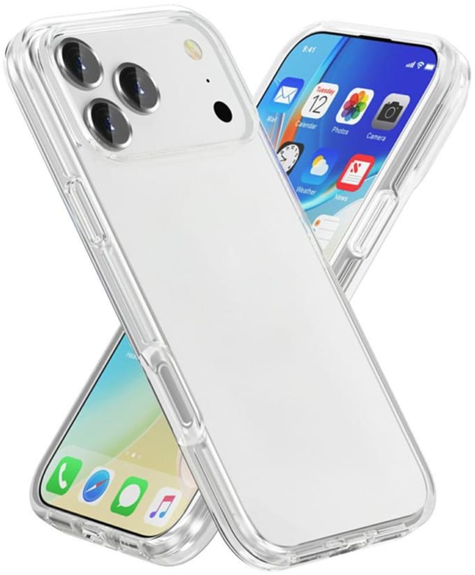 Transparant Hard-Cover Bescherm-Hoes + Screenprotector geschikt voor Apple iPhone 17 PRO
