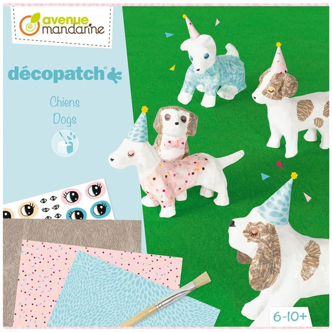 Honden creatieve decopatch doos Avenue Mandarine