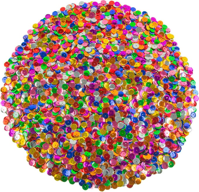 Colorations - Gekleurde Pailletten knutselmateriaal 100 gram multicolor.