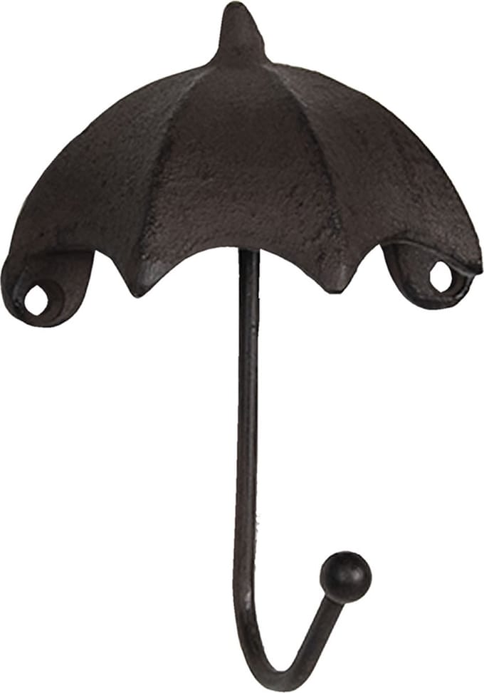 Clayre & Eef Wandhaak 10x5x13 cm Bruin Ijzer Paraplu Kapstok