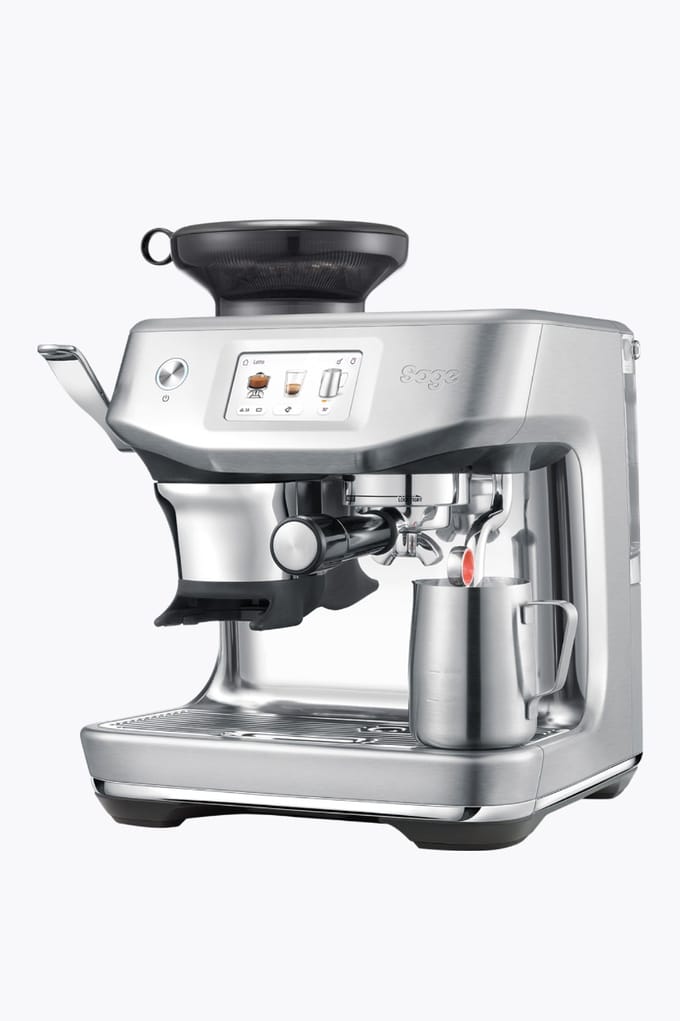 Sage SES882BSS the Barista Touch Impress Brushed Stainless Steel - Pistonmachine - Cold Brew - Touchscreen - Assisted tamping - Espressomachine