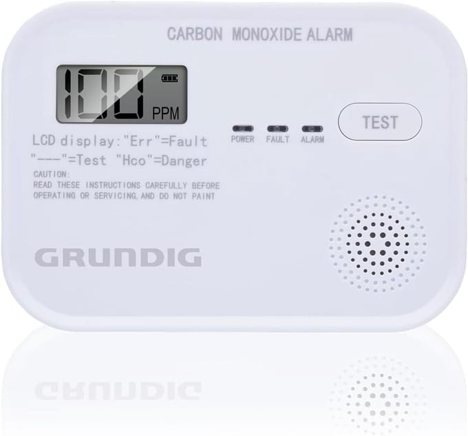 Koolmonoxide Melder - CO Meter - Veilig Huis - 10 Jaar Batterij - 10.7 x 7.7 cm - Wit